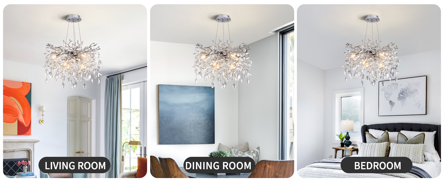 Modern Tree Branch Chandelier