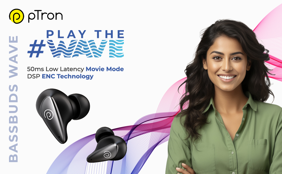 pTron Bassbuds Wave tws earbud