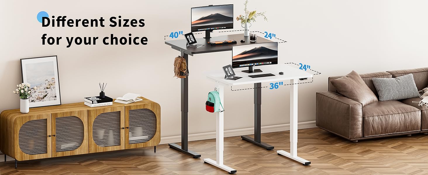 Okin Electric Small Standing Desk Adjustable Height