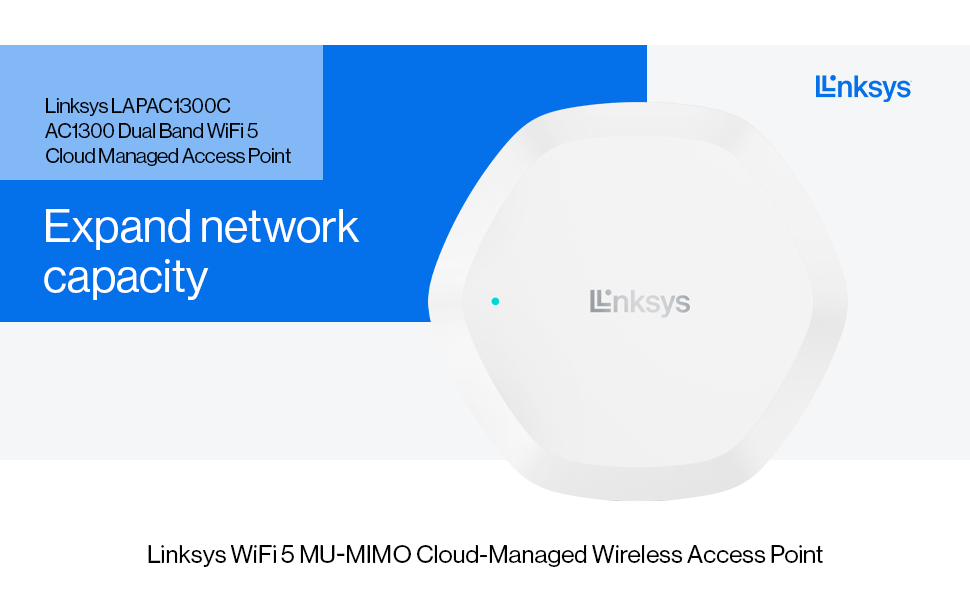 Linksys LAPAC1300C WiFi 5 MUMIMO Wireless Access Point Cloud Managed