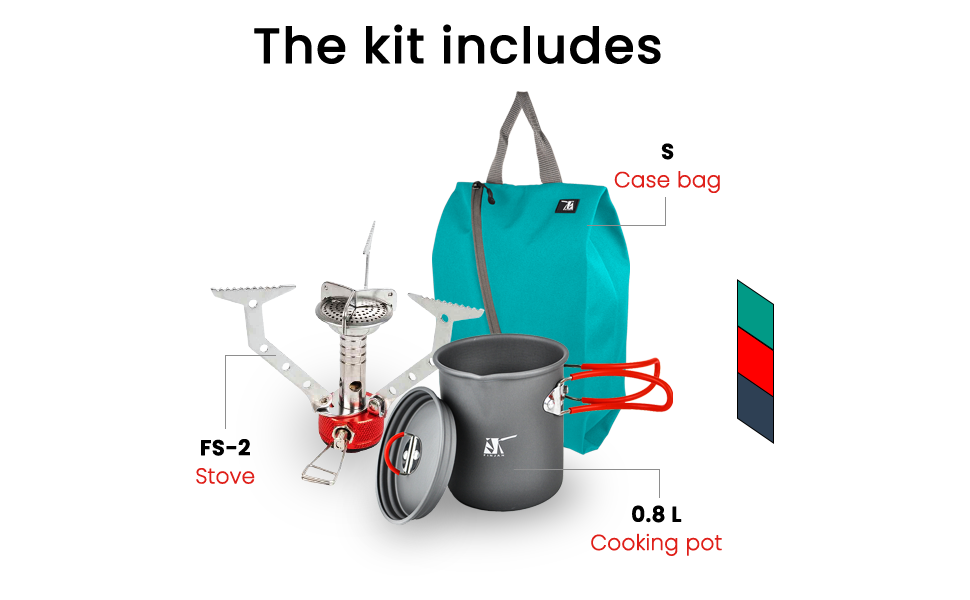 FINJAN Backpack Cooking Kit Camping Set Ultralight for 1