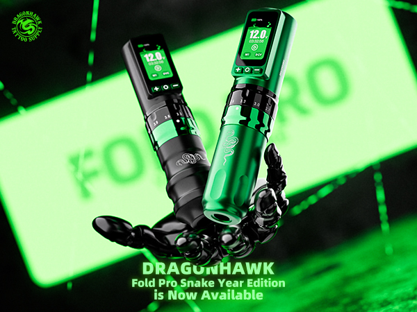 Year of Snake Edition Fold Pro タトゥーマシン Tattoo Kit | Dragonhawk Fold Pro Year of Snake Edition