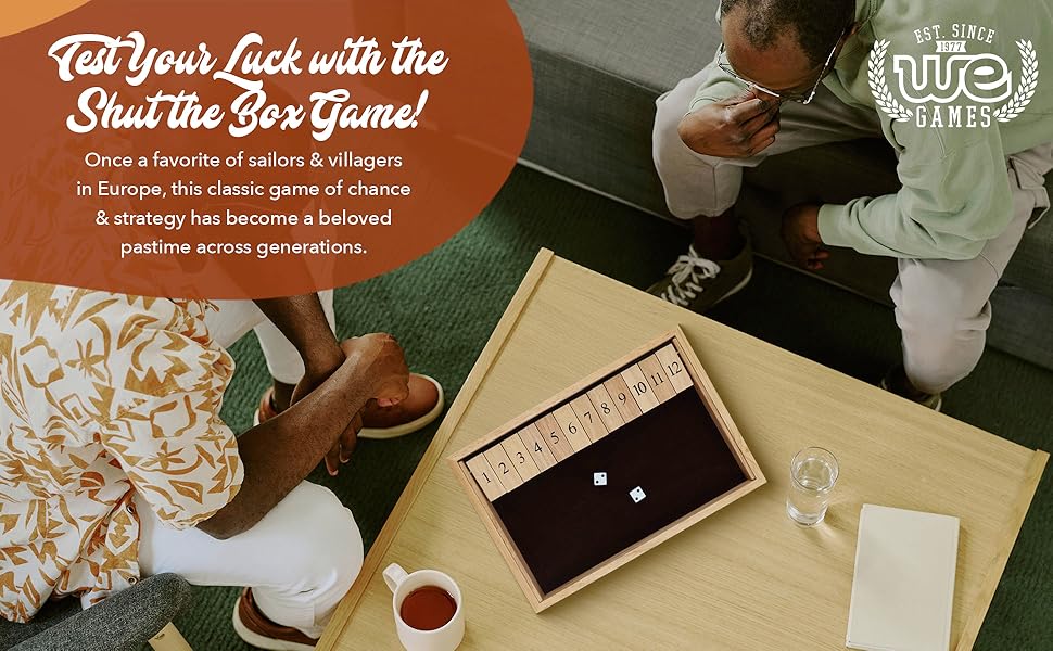 ted2 ボードゲーム Amazon.com: WE Games Wooden Shut The Box - Close The Box Set