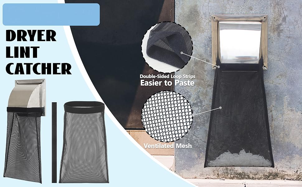 4 قطع من مجففات الوبر - كيس مصيدة الوبر بفتحات تهوية للمجفف في الهواء الطلق لجمع الغبار والوبر 17 ايه