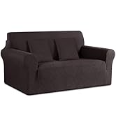 Ruaozz Stretch Loveseat Sofa Cover 1 Piece Couch Covers for 2 Cushion Couch Non Slip Loveseat Sli...