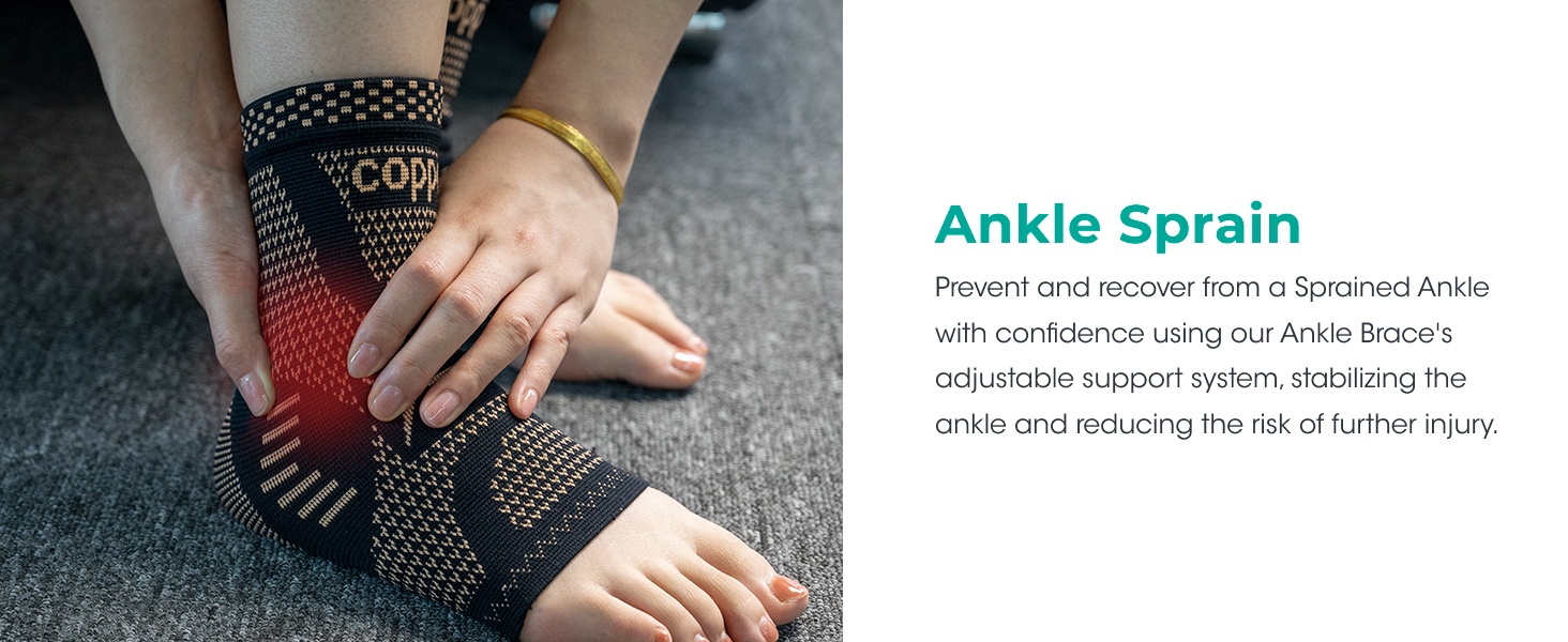copper ankle brace support for women men ankle brace for sprained ankle ankle compression sleeve