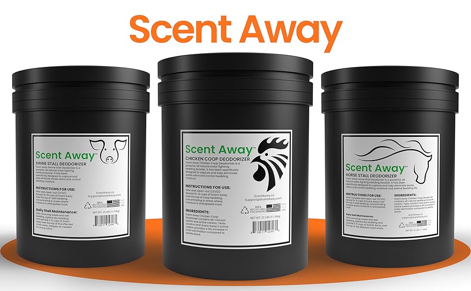 SCENT AWAY Chicken Coop Deodorizer Coop Refresher for Chicken Coops Fragrance