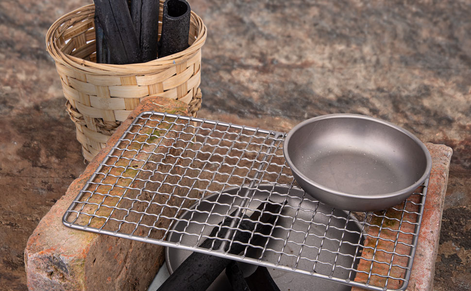 Amazon.com : TiTo Titanium BBQ Net Grill Portable Ultralight