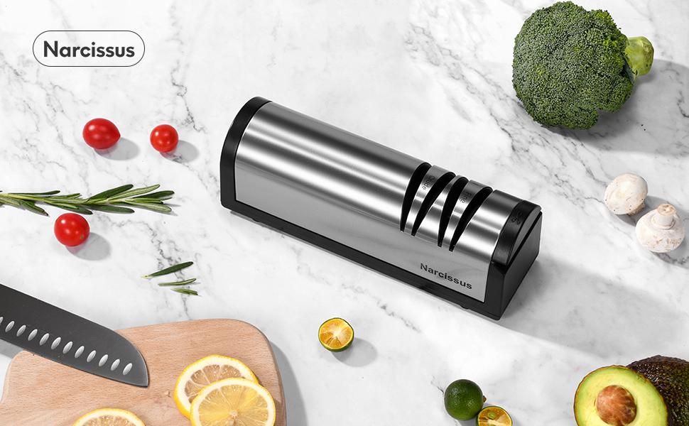 Narcissus Knife Sharpener, Professional 2 Stage Electric