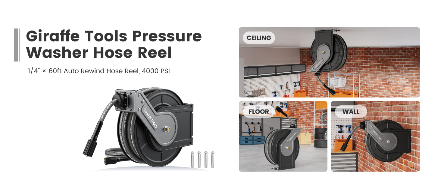 pressure washer hose reel