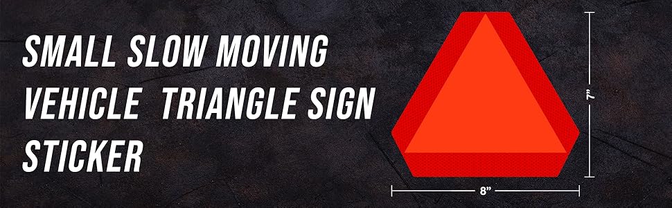 Amazon.com: Small Slow Moving sticker Slow Vehicle Sign, 7 x 8