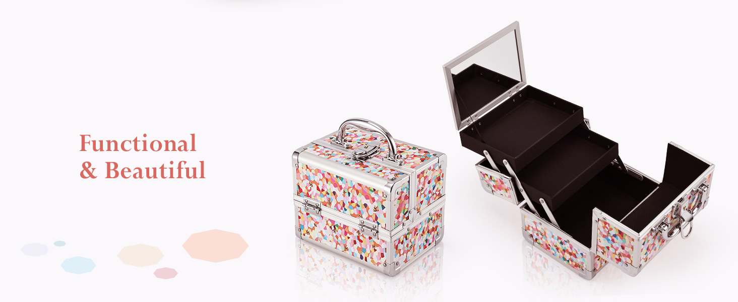 makeup box with mirror