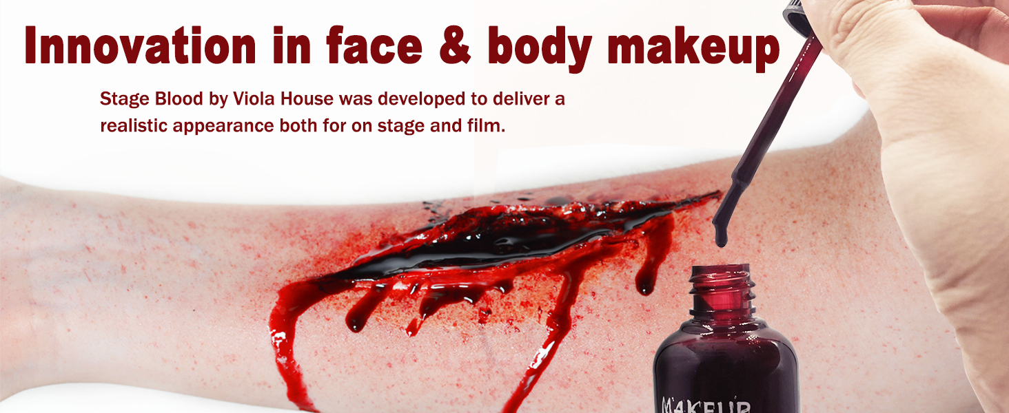 Makeup Coagulated Blood,Professional Realistic Fake Blood Special Effect for Halloween