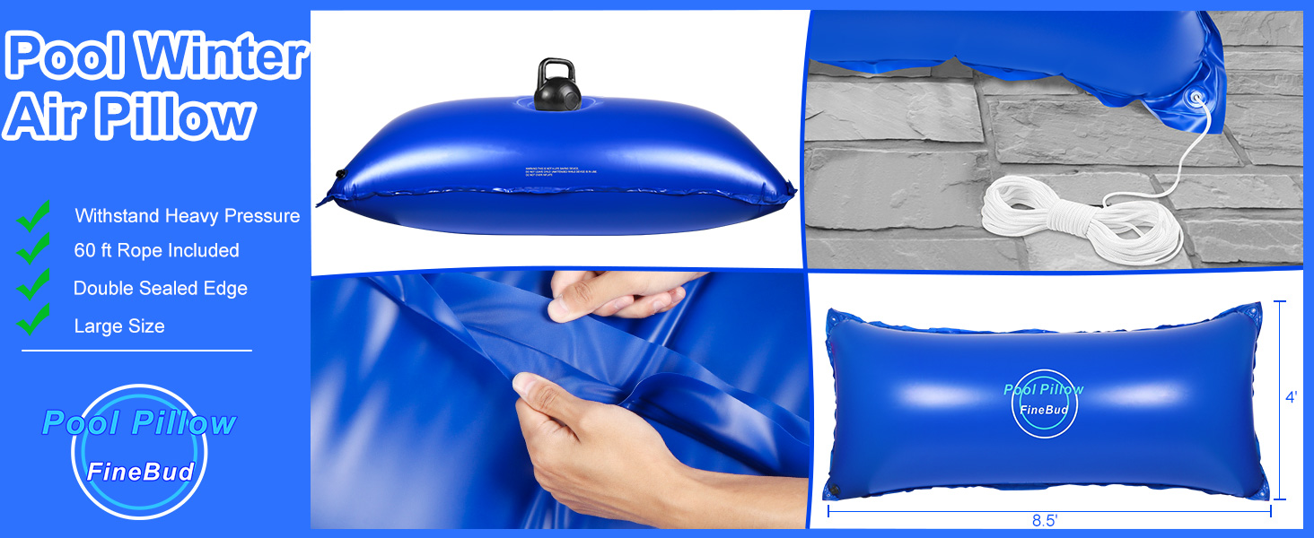 FineBud 4X8.5 ft Pool Pillows for Winter,Pool Pillows for
