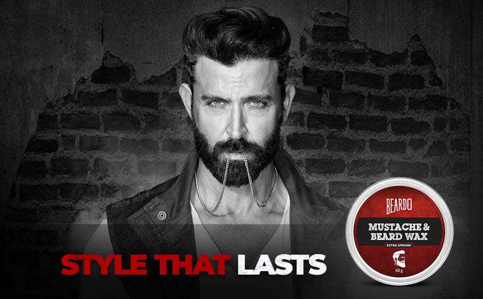 Beardo Beard and Mustache Wax, 50 gm Beard Wax for Beard & Mustache