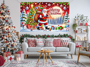 polyester Christmas banner