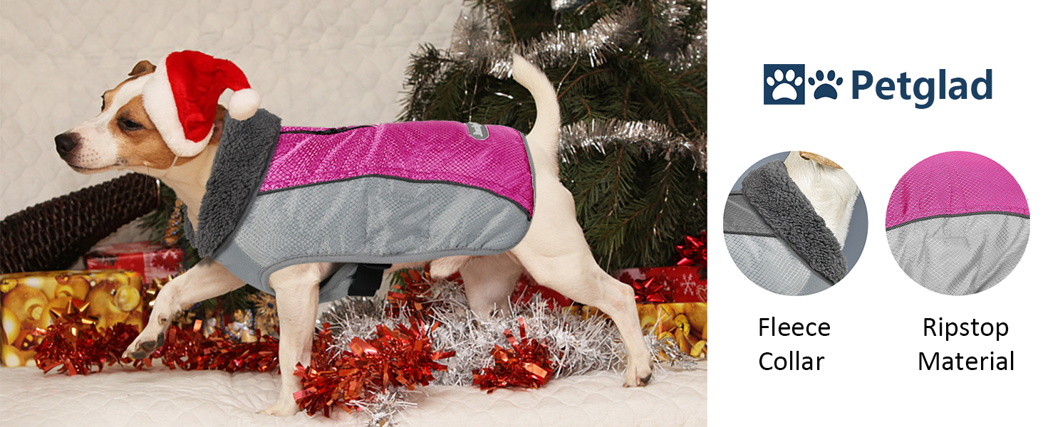 Petglad Dog Coat, Ripstop Waterproof Dog Winter Jacket
