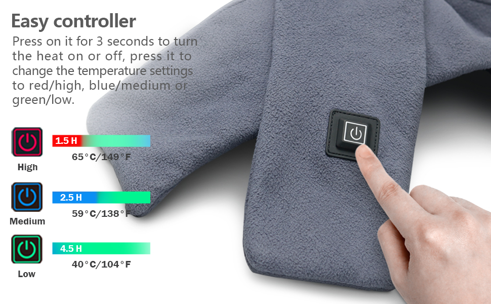 UTK Neck Heating Pad, Tourmaline and Far infrared Cordless