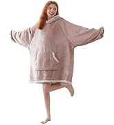 COOVA Wearable Blanket Hoodie, Oversized Flannel&Sherpa Hooded for Women and Men, Cozy Sweatshirt...