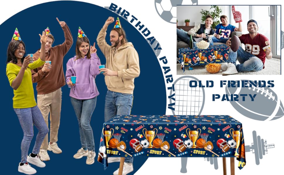 sports theme table cover