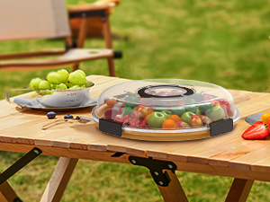 Renmxj Charcuterie Board with Clear Lid, Travel Portable Cheese Board Charcuterie Boxes
