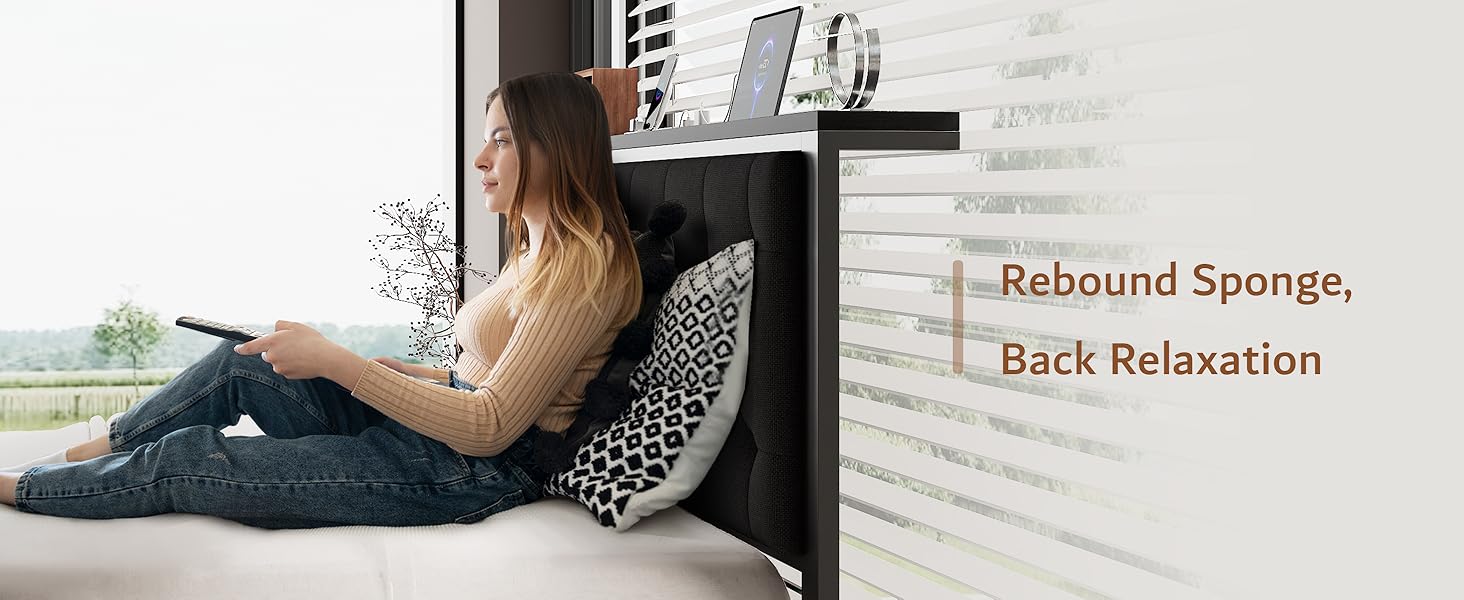 Bed Frame with Headboard and Storage Drawers