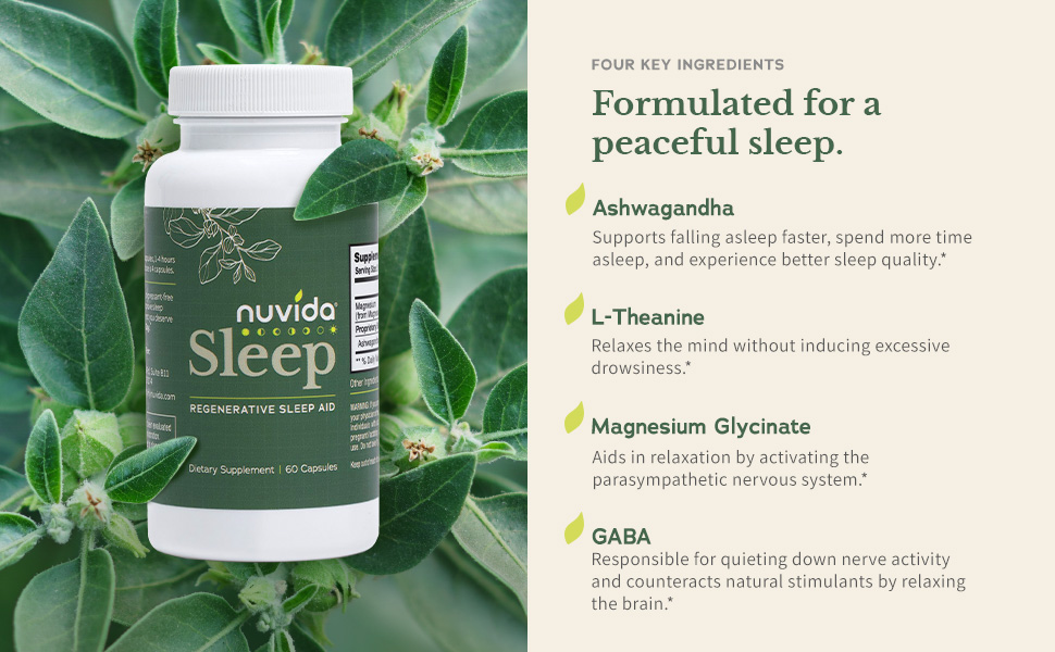 Formulated for a peaceful sleep.