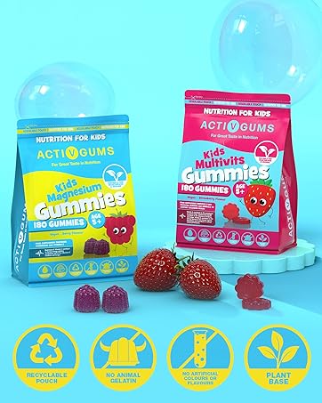 Actigums, Kid's magnesium gummies, kid's multivitamin gummies