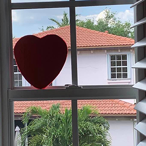 Heart hanging in the Window Decoration
