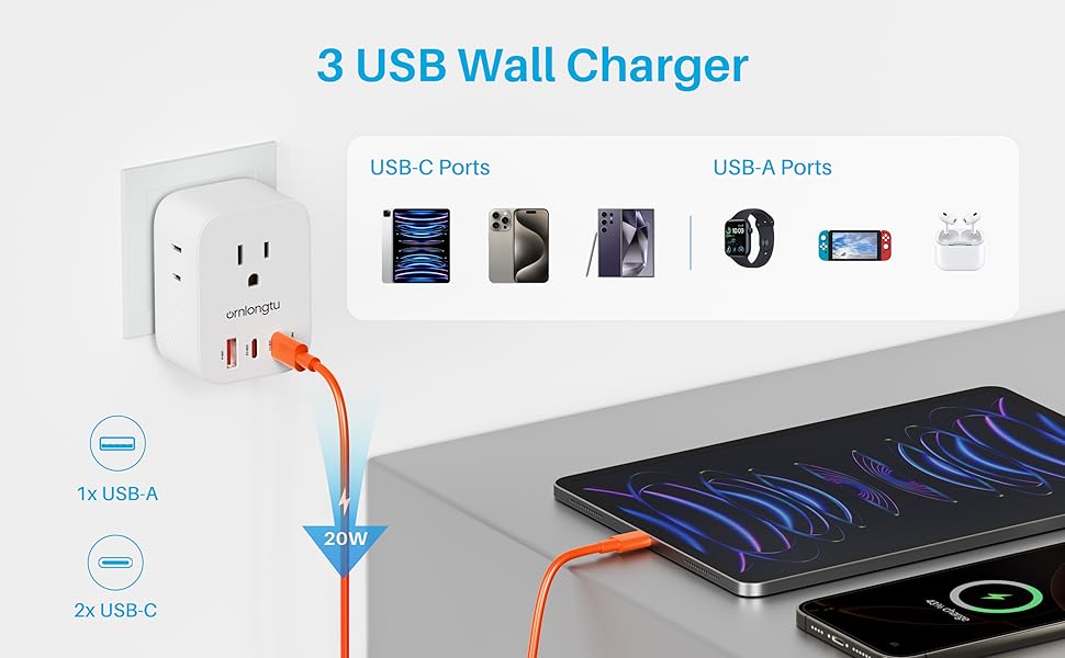 usb charger block charging blocks charging station multiple devices apple surge protector usb ports