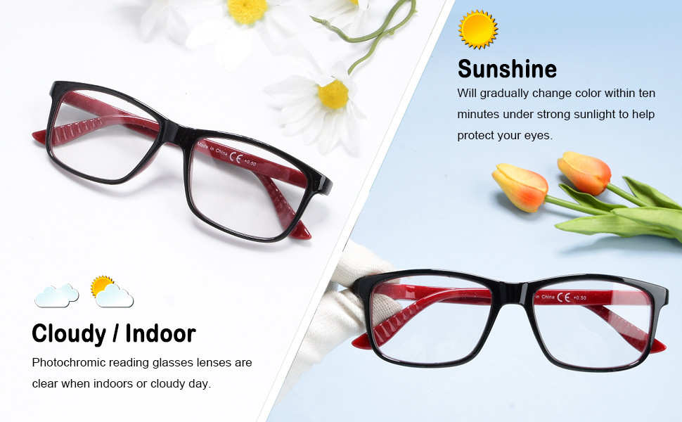 Eyekepper Transition Photochromic Reading Glasses for Women