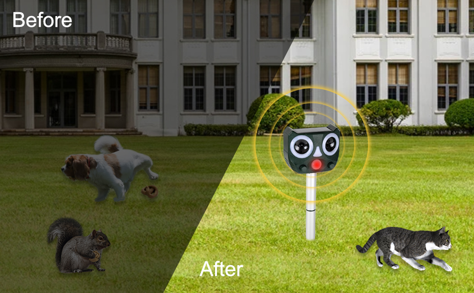 Solar Animal Pest Solar Motion Activated Cat Deterrent Cat
