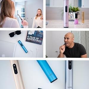 Amazon.co.jp: lumio 超音波式電動歯ブラシ 99.9％除菌 伸縮収納