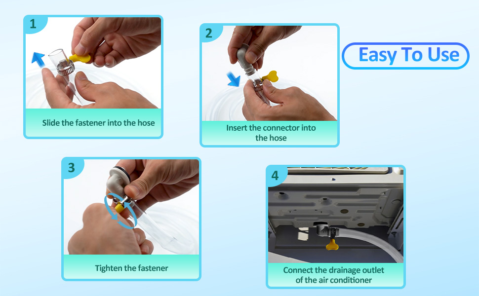 22.9Ft Air Conditioner Drain Hose, 3/5 inch Flexible Leak