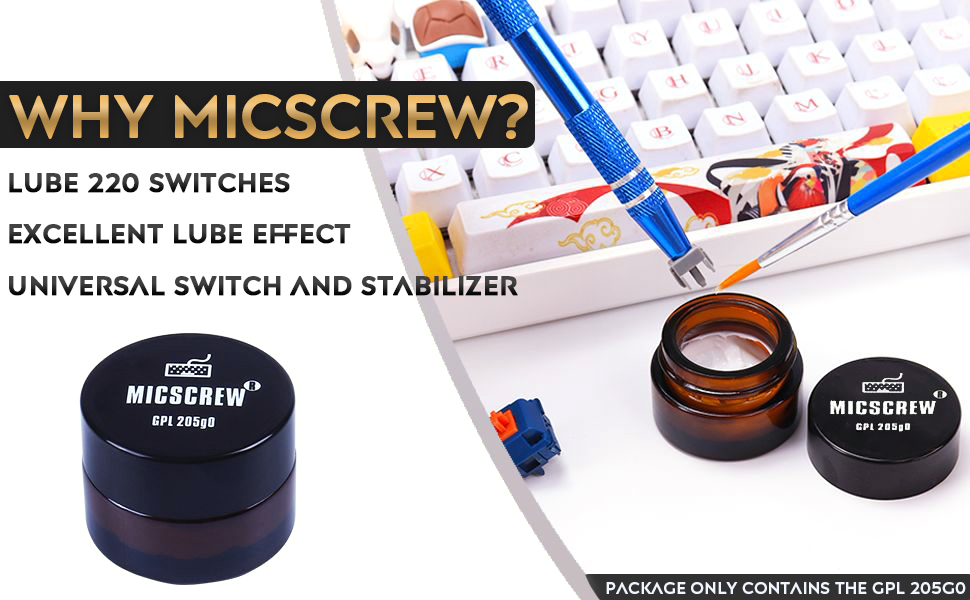 0.35OZ GPL 205G0 Keyboard Lube, Keyboard Lube for Keyboard Switches and