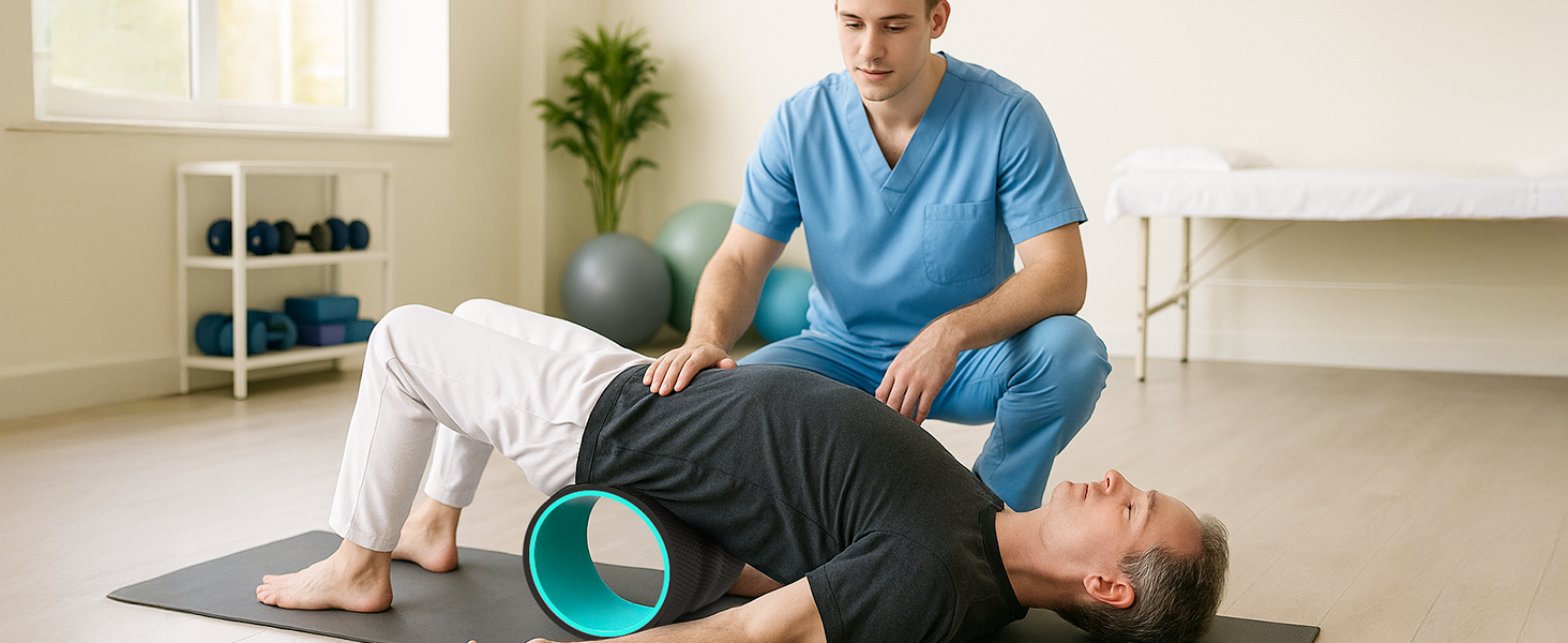 ergonomic back stretcher foam roller for home gym fitness and posture correction