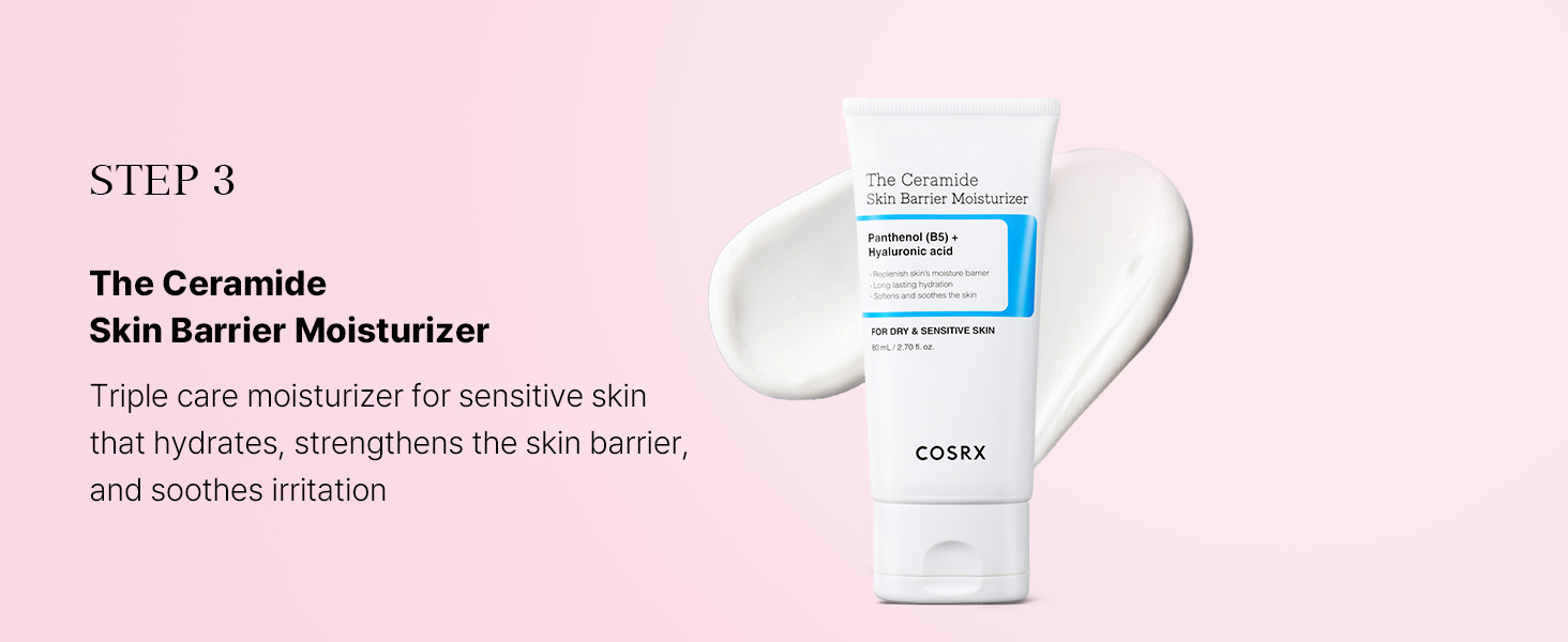 Triple care moisturizer for sensitive skin that strengthens the skin barrier &amp; soothes irritation