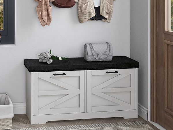 Amazon.com: Trironsun Barn Doors Shoe Storage Bench 2 Flip
