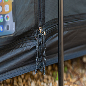 STOVEHUT Black Lightweight Shelter with Two Tarp Poles and Two Tent Poles