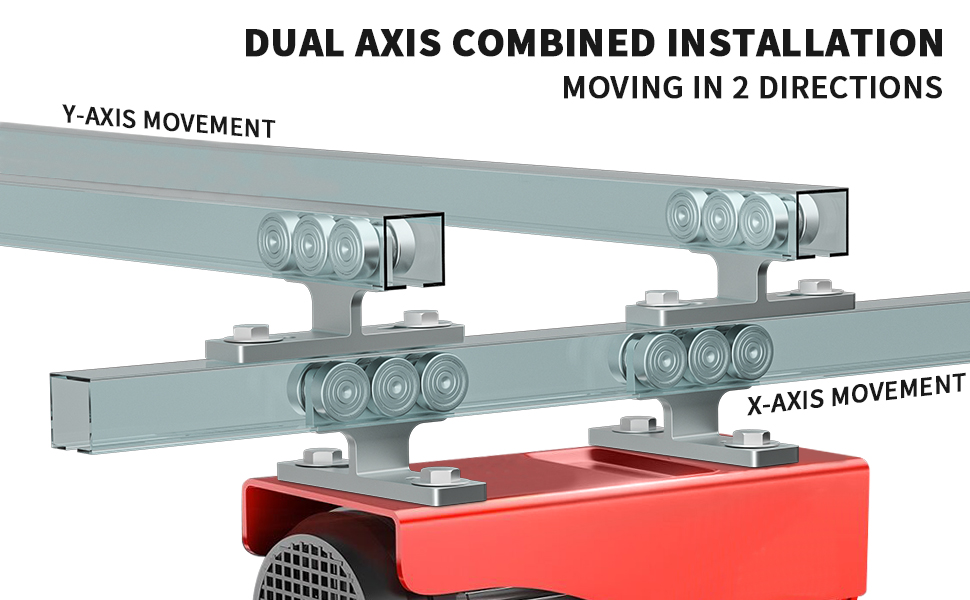 TIRYIUOU Electric Hoist Trolley 6 Wheel Silent Roller