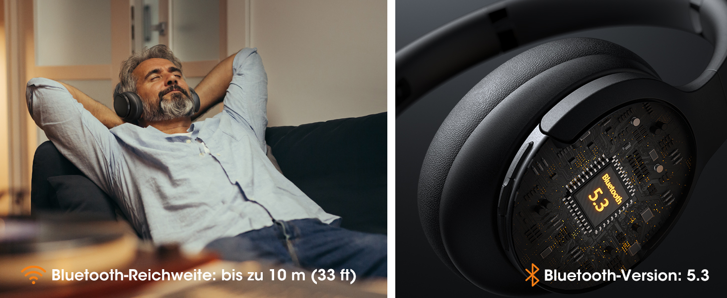 Doqaus Bluetooth Kopfhörer Over Ear Test DOQAUS Bluetooth Kopfhörer Over-Ear, Kopfhörer Kabellos Bluetooth 5.3