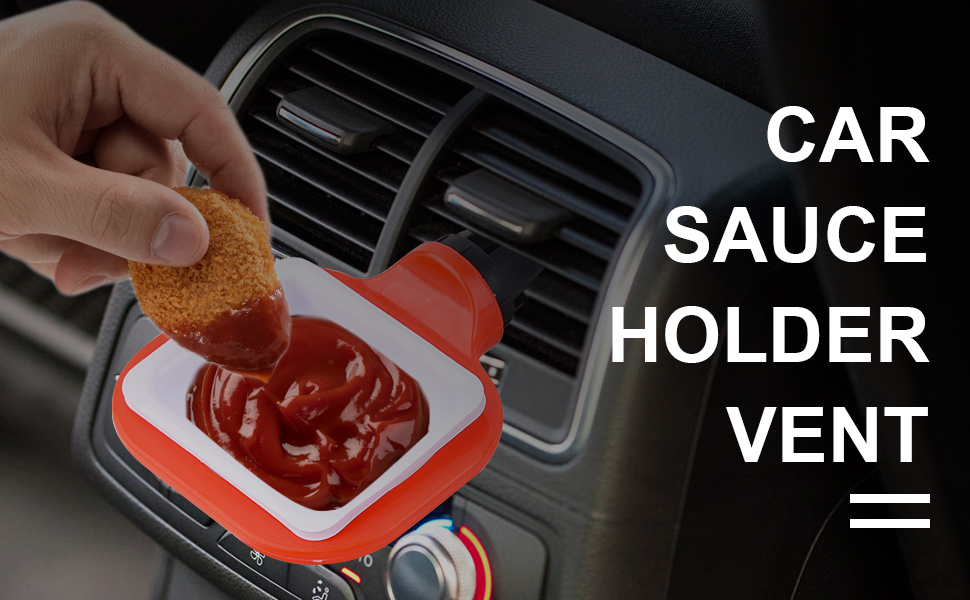 WXJ13 4 Pieces Sauce Holder for Car Dip Vent Clip for