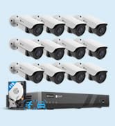 4COVR 12 Camera Security System, AI Human/Vehicle Detection, 16CH 8MP/4K NVR 4TB HDD, 12Pcs 5MP W...