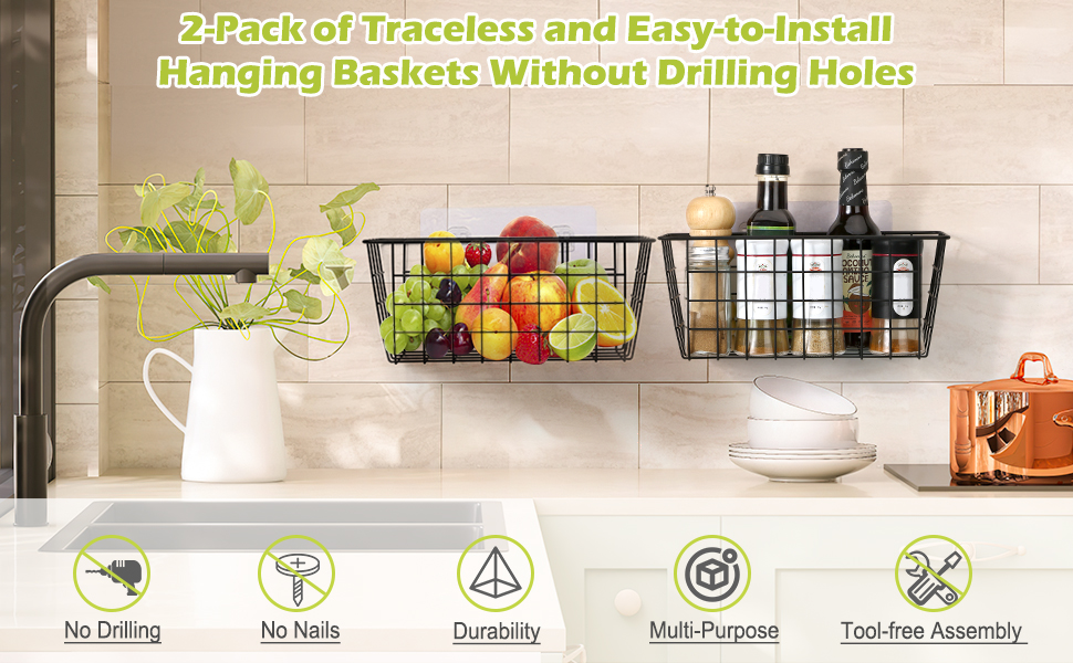 Hanging Wall Wire Baskets