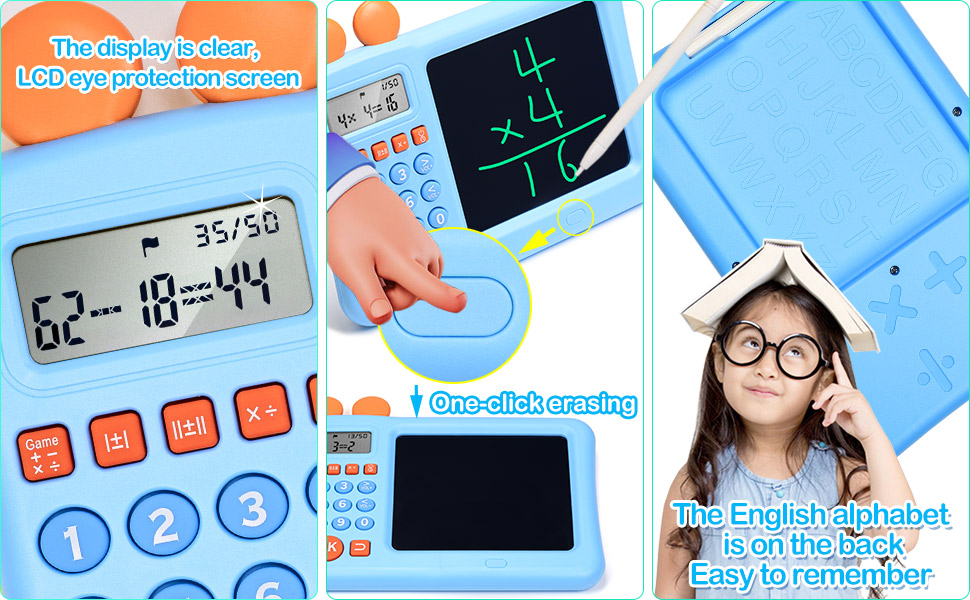 Amazon.com: Juegos de matemáticas con tableta de escritura LCD, juegos ...