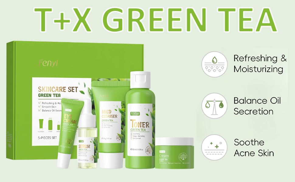 green tea skincare set