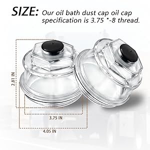Amazon.com: XTPTFABS,12011-1 2PCS Oil Bath Dust Caps 3-3/4