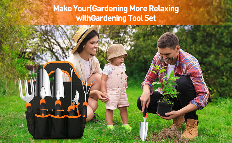 Gardening Tool Set,FLYING APSARAS Stainless Steel Heavy Duty Gardening Tool Set