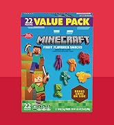 Minecraft Fruit Flavored Snacks, Fat Free and Gluten Free Snack, Value Pack, 17.6 oz (22 Pouches)