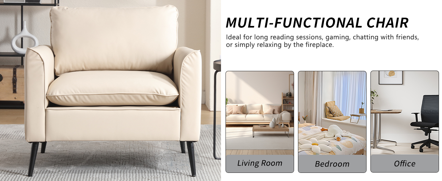 faux leather chair living room office guest chairs small reading chairs